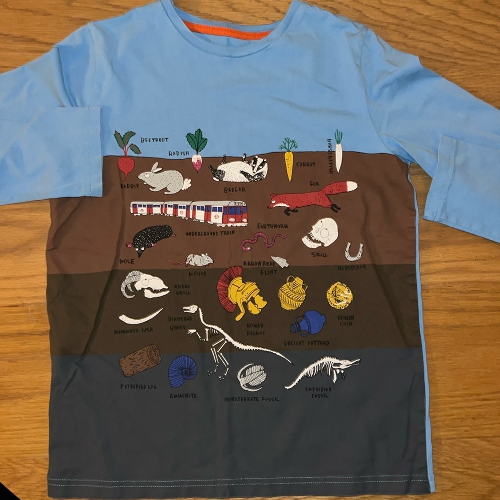Boys long sleeve “under the ground” t- shirt
